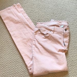 Ann Taylor Loft light pink curvy skinny jeans